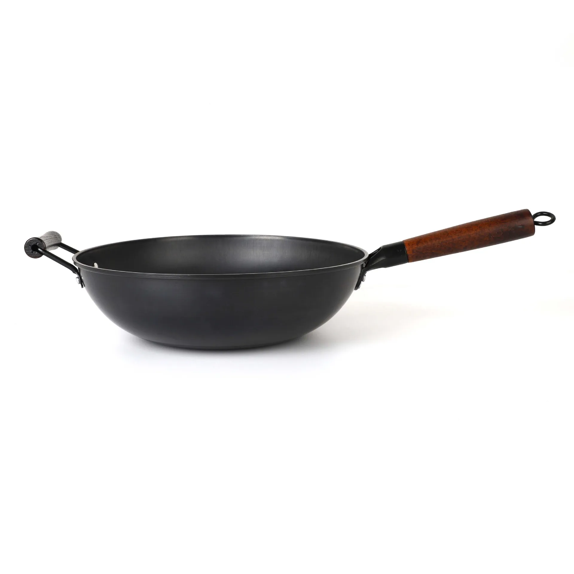 Wideny Home Kitchen 24cm Non Stick Metal Cast Iron Egg Frying Pan with Induction Bottom Black