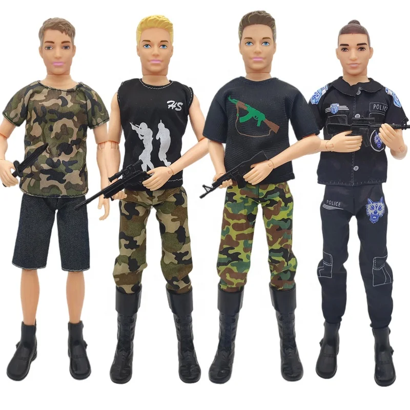 Custom 11.5 inch DIY handmade fashion camouflage uniform doll clothes For Kids
