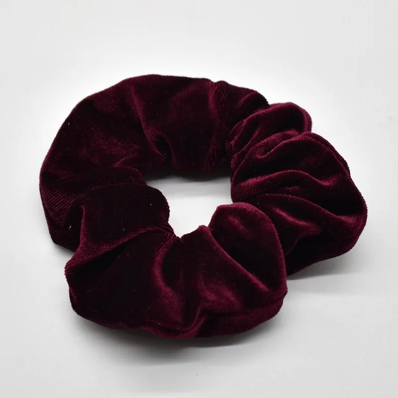 Фабричные тканевые тяжелые Бархатные эластичные резинки для волос, резинки для волос для девочек