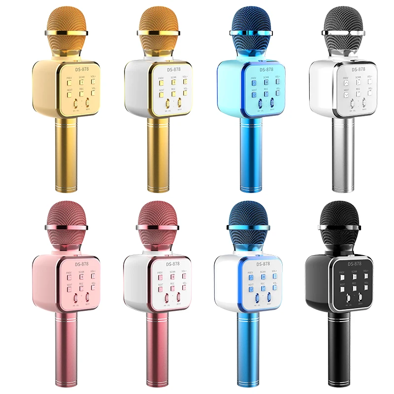 Hot Selling 2020 Wholesale Price Portable usb and Wireless BT Karaoke Microphone DS878
