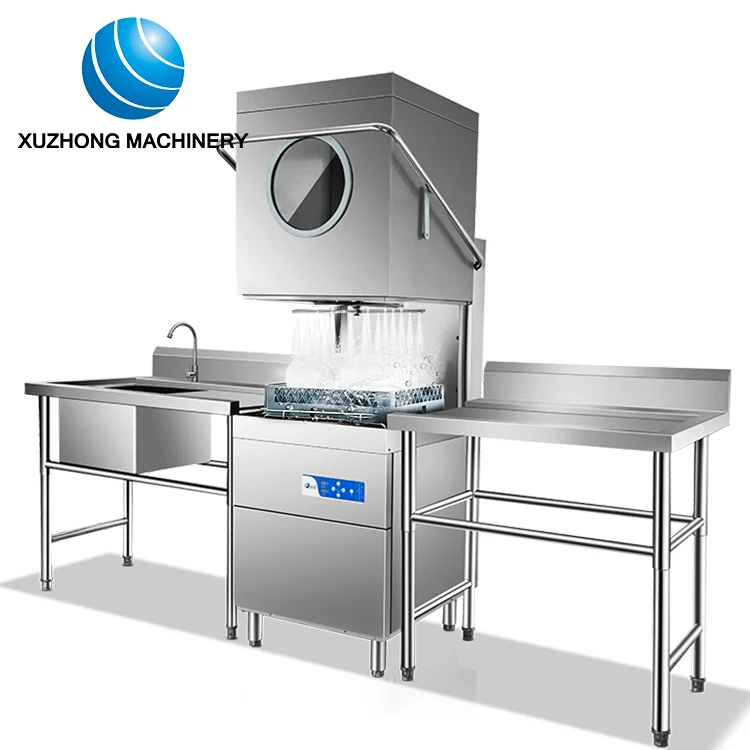 Restaurant Hotel Kitchen Automatic Electric Dishwasher Commercial Dish Washing Machine Hood Type Freestanding Dishwasher
