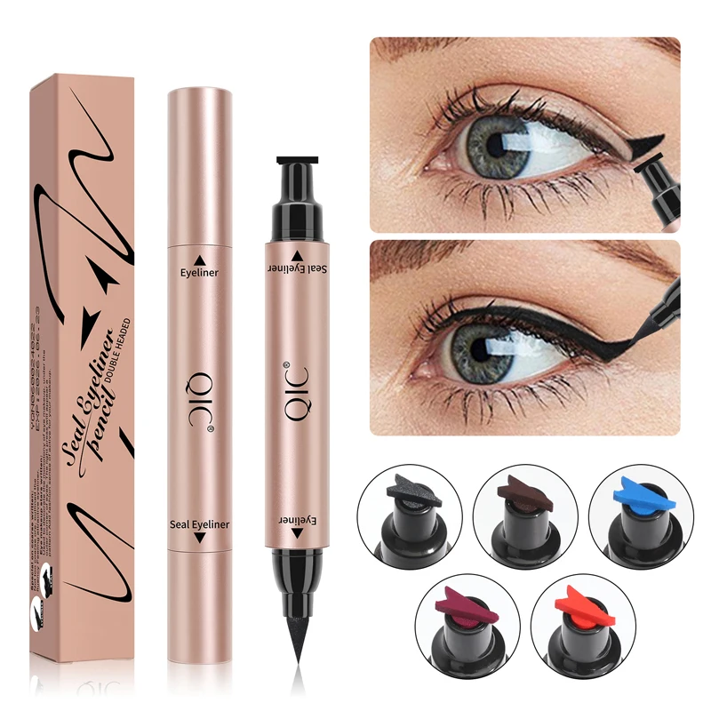 Custom eyeliner black liquid thin cat eye liner matte waterproof double-sided Private Label eyeliner pencil liner makeup