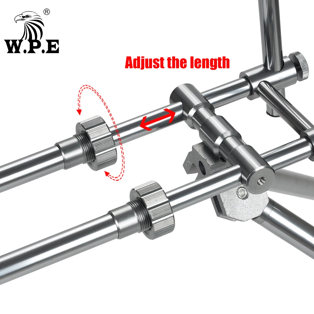 W.P.E 25*90cm Carp Fishing Rod Pod Holder Adjustable Retractable Pole Telescopic Folding Stand Bracket Accessories Tackle