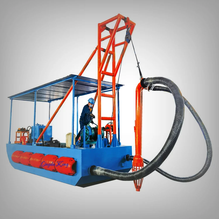 Nigeria Sand Dredging Pump Boat With 10 inch Sand Pump Set Dredge Depth 15 m discharge for  200 m