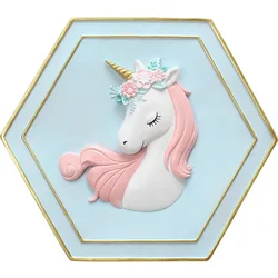 Nordic unicorn wall hanging home soft decoration creative resin decoration craft gift