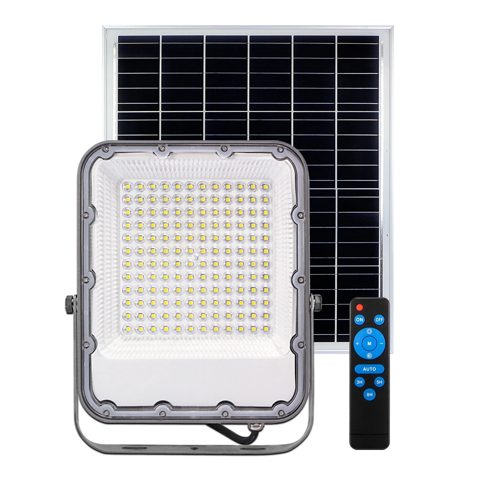 KCD Cheap 200 Watt Delicate Appearance Fashion Attractive Design Outdoor LED Solar Powered Flood Light With Panel