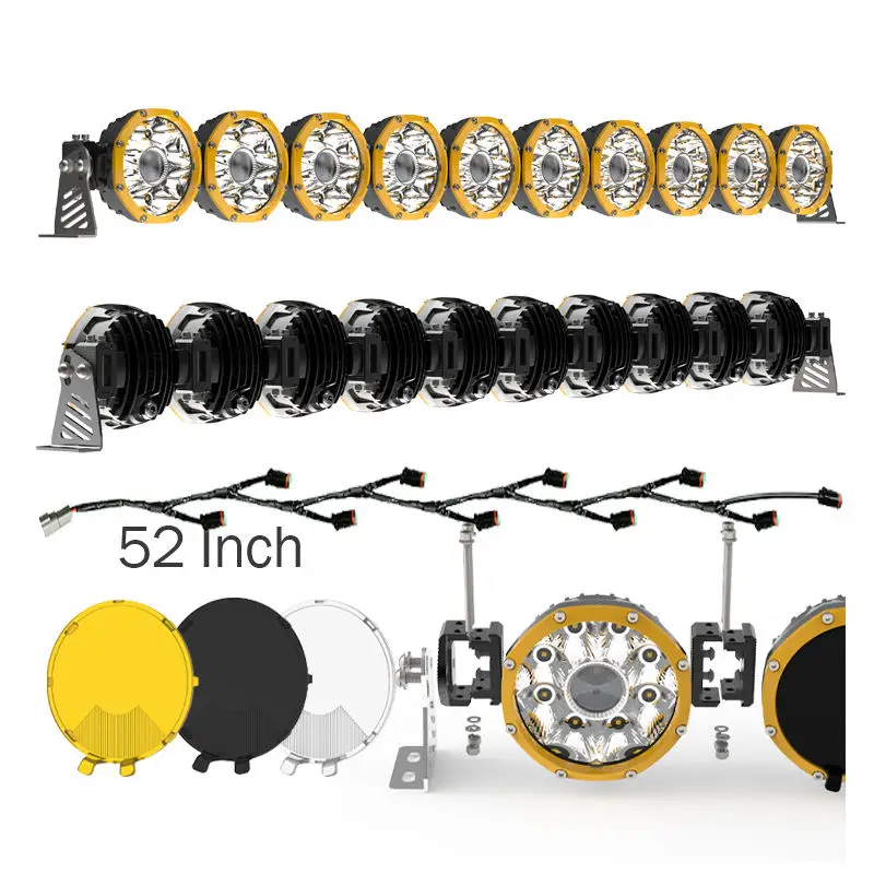 2022 Newest 1500M Spot Overhead Offroad 4x4 Hilites Pro6 Light Bar Led for JEEP Bronco 2022 Trucks UTV