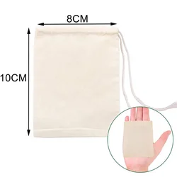 Customized Packing Fabric Pouch Small Drawstring Bag Cotton Muslin Organic Tea Bags