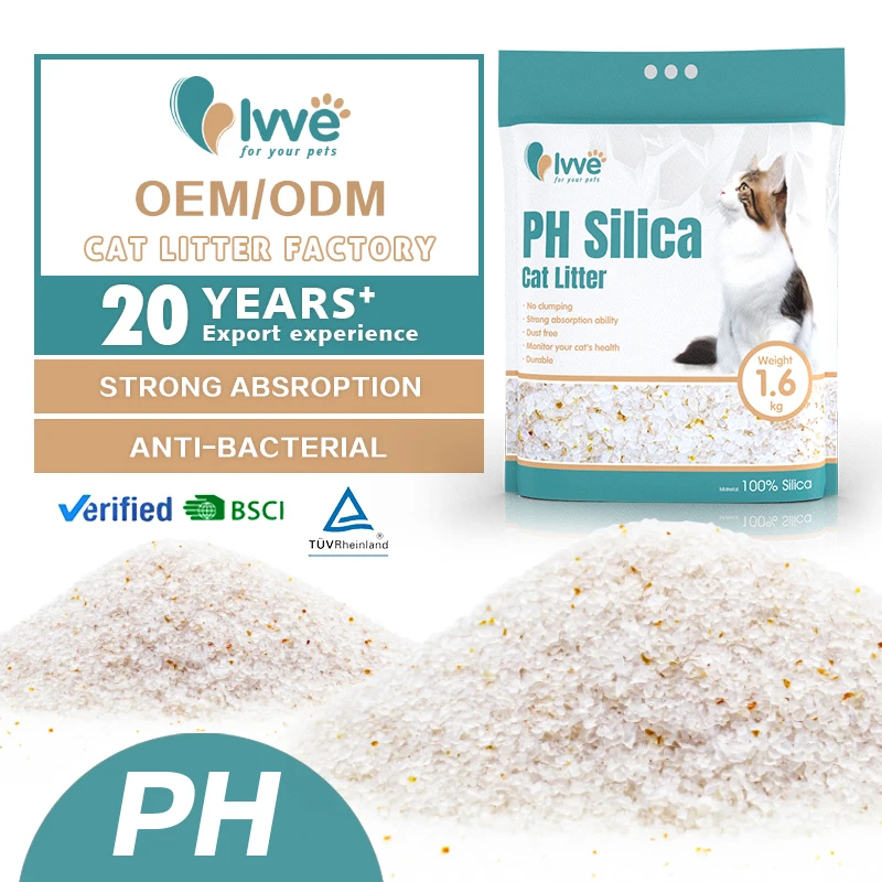 New Pet Products Premium Eco-Friendly Best Clean OEM Crystal Cat Litter Silica Gel Crystal PH Cat Litter