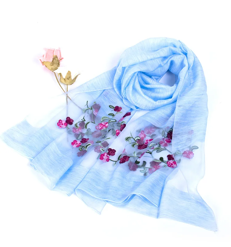 2021 elegant custom silk scarves for women stylish