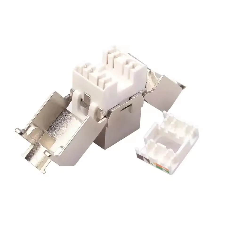 Cat6 RJ45 Keystone Экранированный FTP модуль из цинкового сплава Jack сетевой разъем адаптера