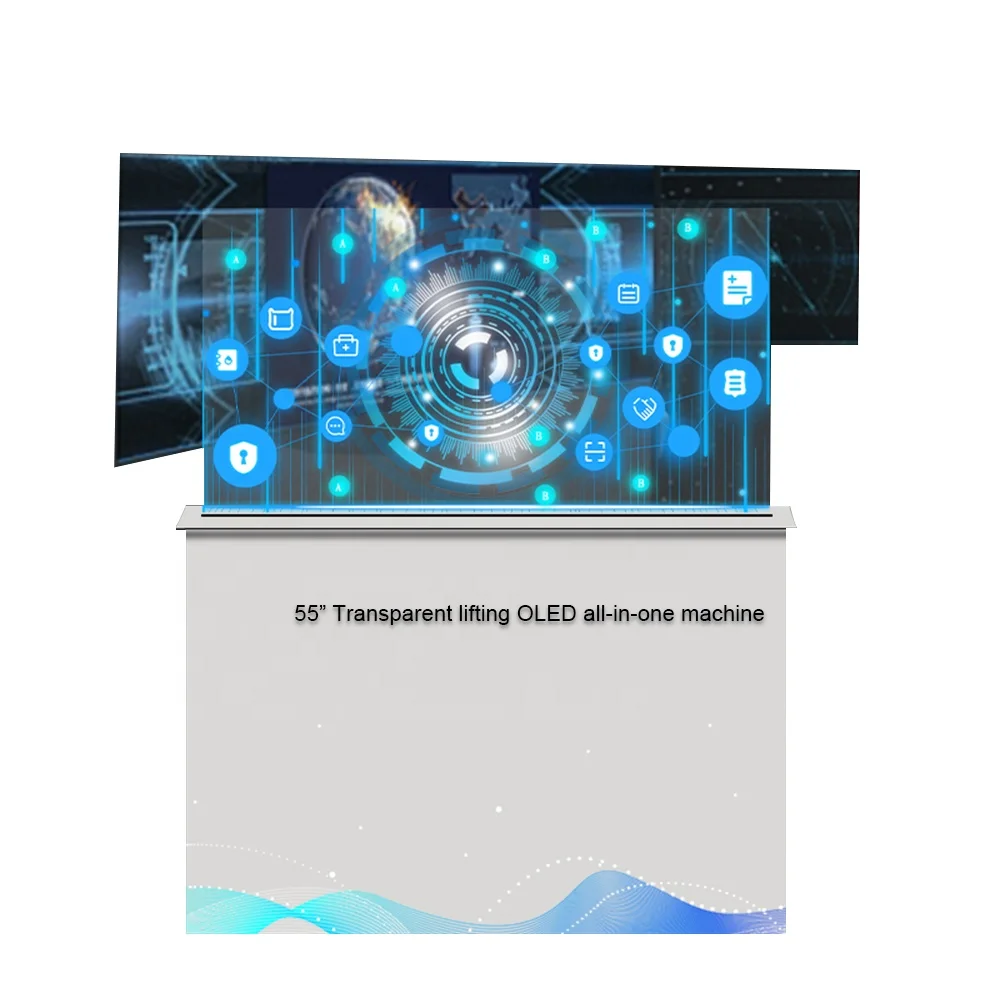 China OLED display Transparent OLED Digital Signag machine