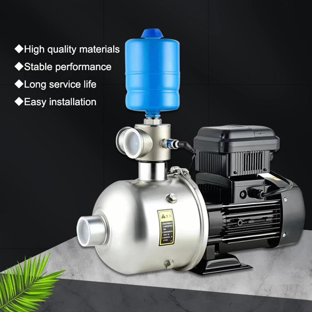 Horizontal constant pressure vfd control 2L pressure tank head 65m SS304 single stage Booster water pump