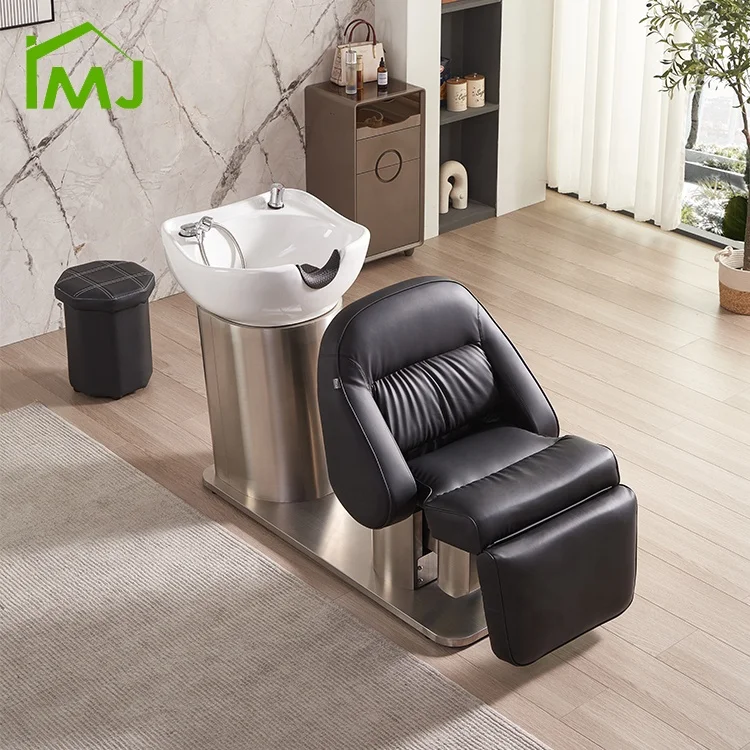 Luxury Electric adjustable lift salon Barber shop hair wash bed shampoo bowl chair