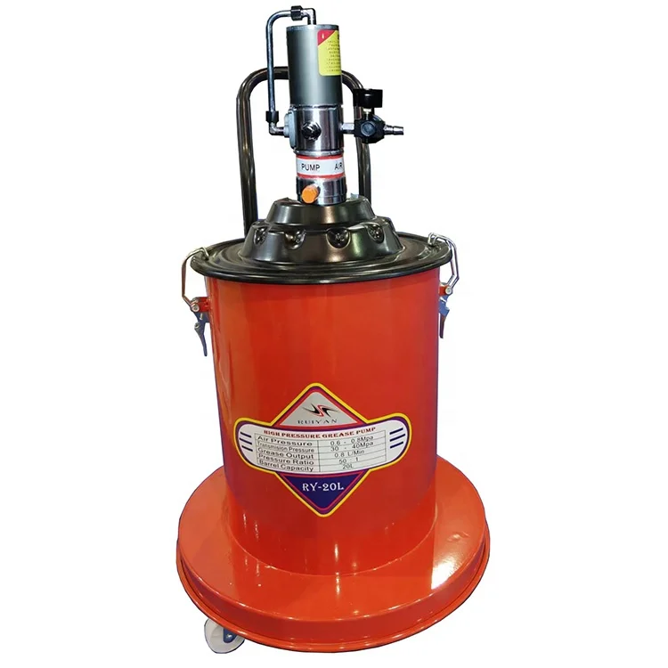 Factory Price High Pressure Pneumatic 12L/18L/20L/35L/40L Air Operated Bucket Auto Grease Pump Pneumatic Lubricator Gun