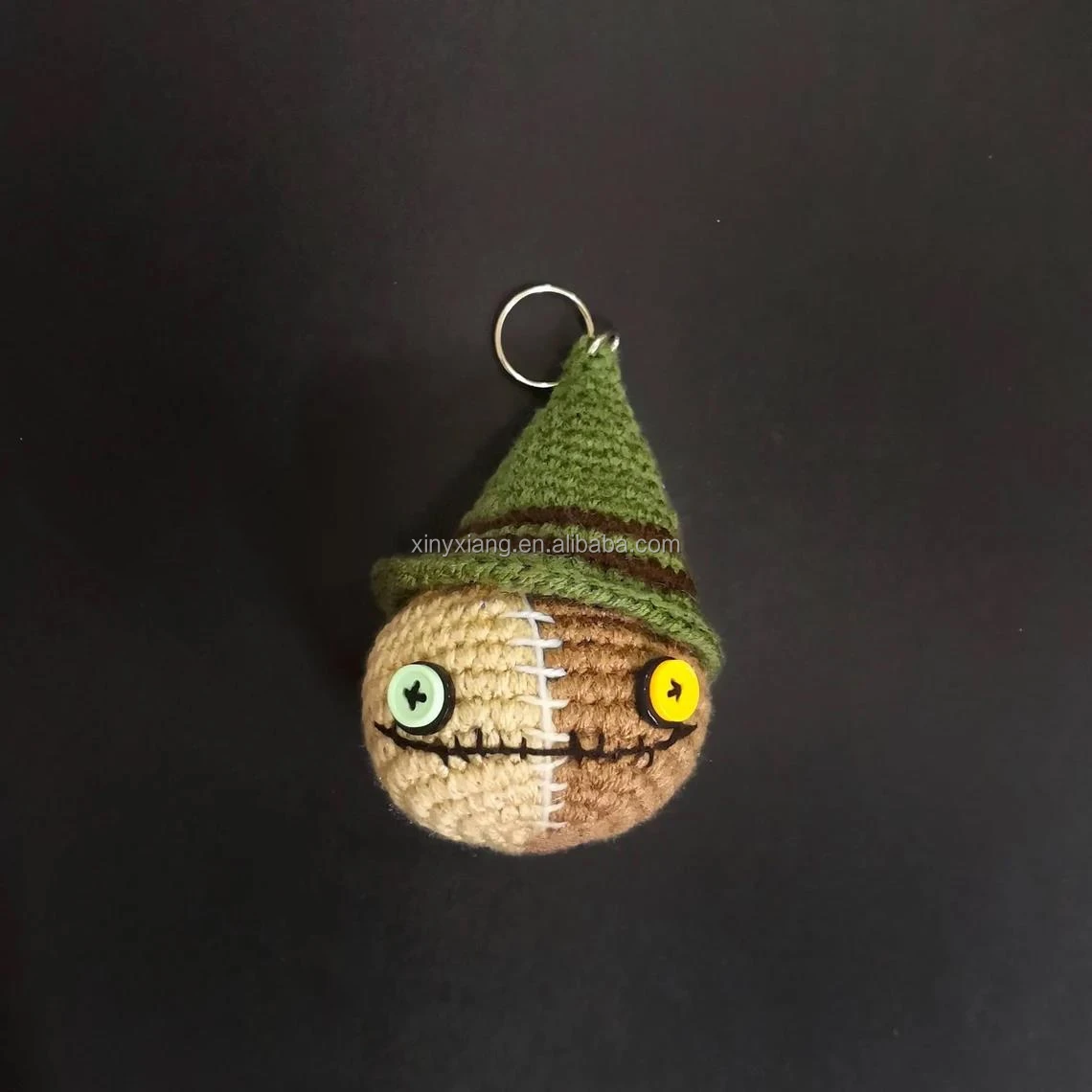 Factory custom Voodoo Amigurumi Doll Crochet Mini figurine Plush stuffed toy, Hand Made Voodoo Doll Amigurumi Crochet
