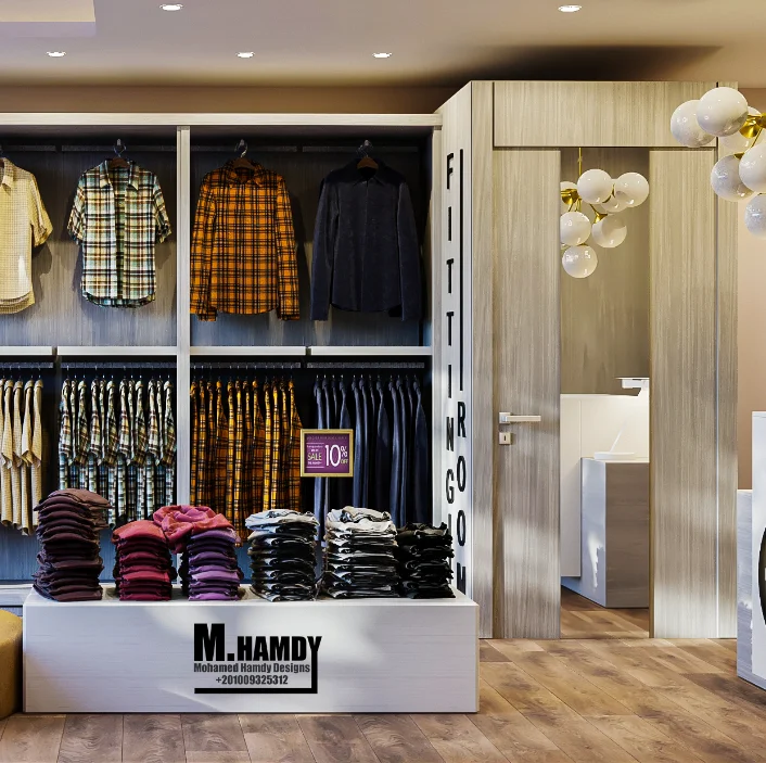 Menswear clothing store Men Garment Shop Showcase Design Modern Menswear Retail Shop Interior