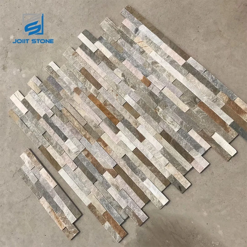 Natural Slate Exterior Culture Stone Brick Veneer For Outdoor Wall