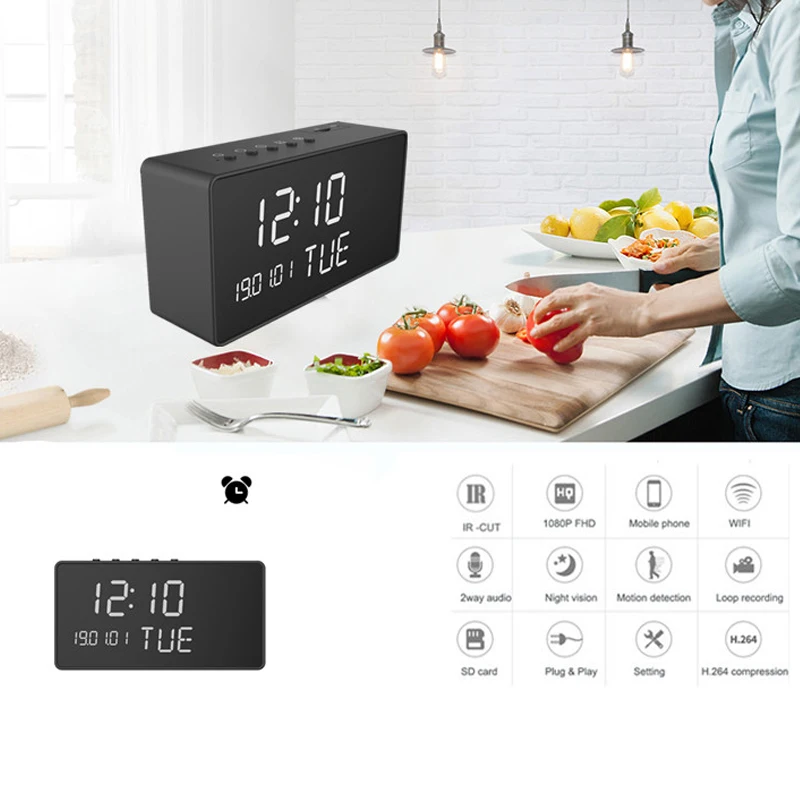Tuya1080P Смарт CCTV с камерой ИК-камкордер батарея домашней безопасности IP Скрытая шпионская камера Wi-Fi детектор движения ночным