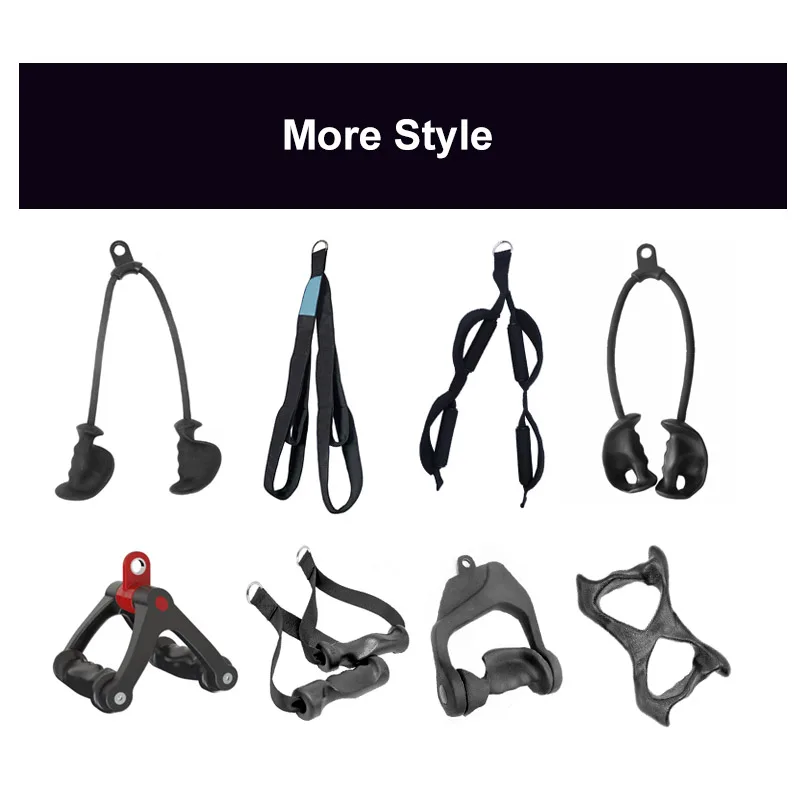 Ergonomic Triceps Handle Cable Attachment Home Gym Lat Pulldown Rope Fitness Accessories Triceps Rope