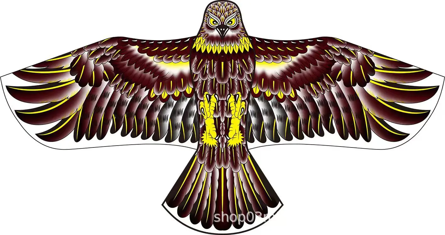 Youlun Wholesale 1.2m and 1.6 Meter Big Size Flat Animal Flying Birds Shaped Eagle Kite For Adults and Children