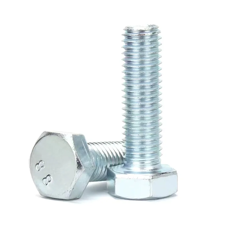 Factory direct sale galvanize zinc Hex bolt nut for building