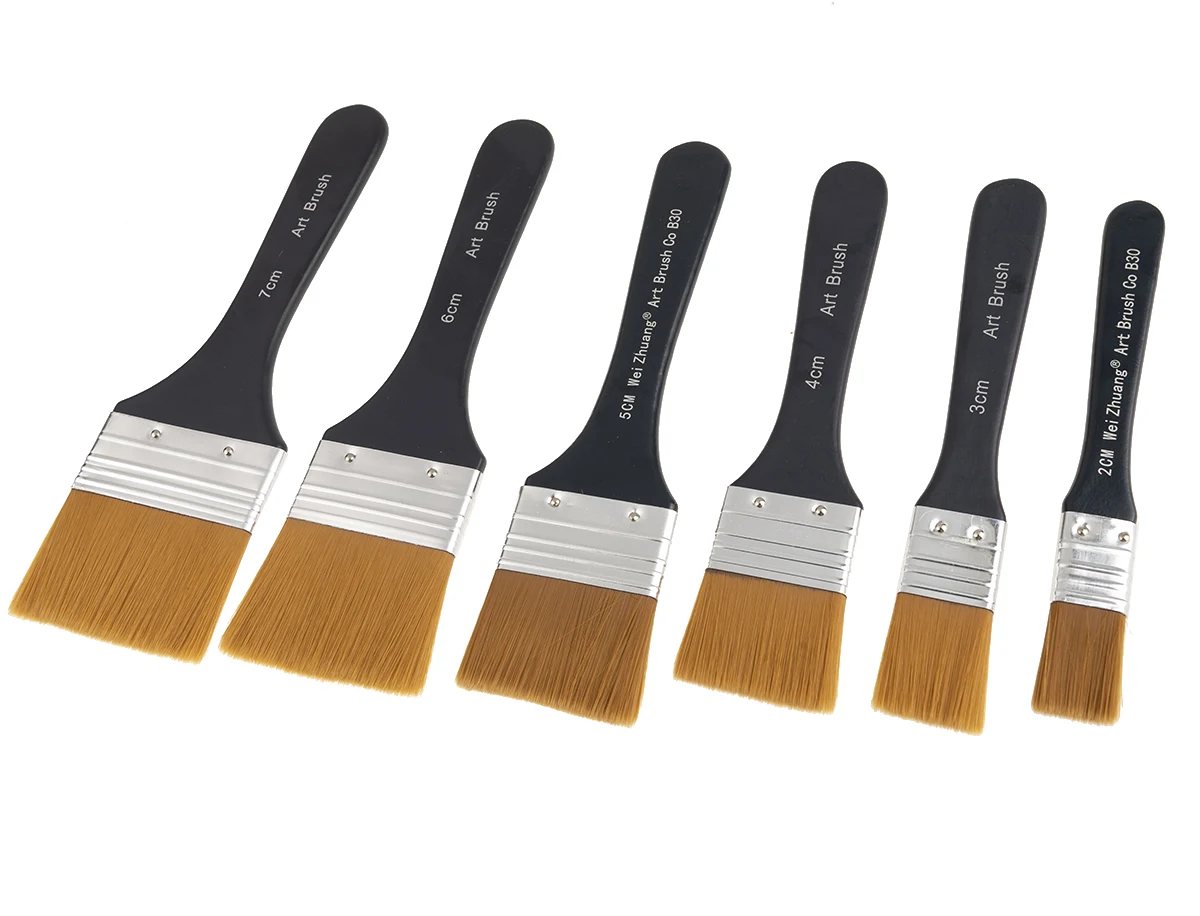 Boyi Xuan Hot Selling Wood Handle Smudge board brush for Art Painting and Whitewash