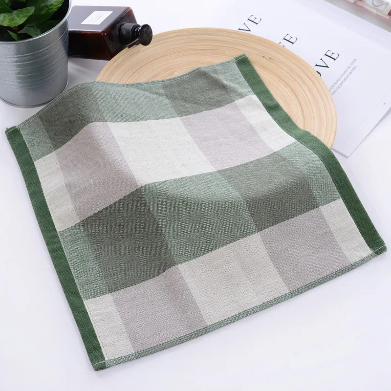 New arrival One side terry towel one side gauze towel plaid hair towel  absorbent