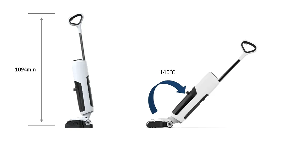 Self-Cleaning Household Floor Washer 2 In1 Electric Mop Cordless Wet and Dry Vacuum Cleaner