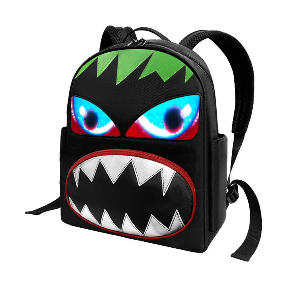 Programmable Led Little Monster Backpack Waterproof Led Screen Display 3D Backpack Display Smart Advertising Screen Schoolbag