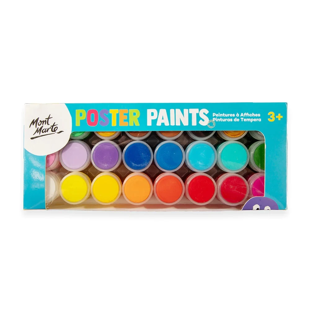 Mont Marte Poster Paint Set 24pc x 20ml Kids paint set