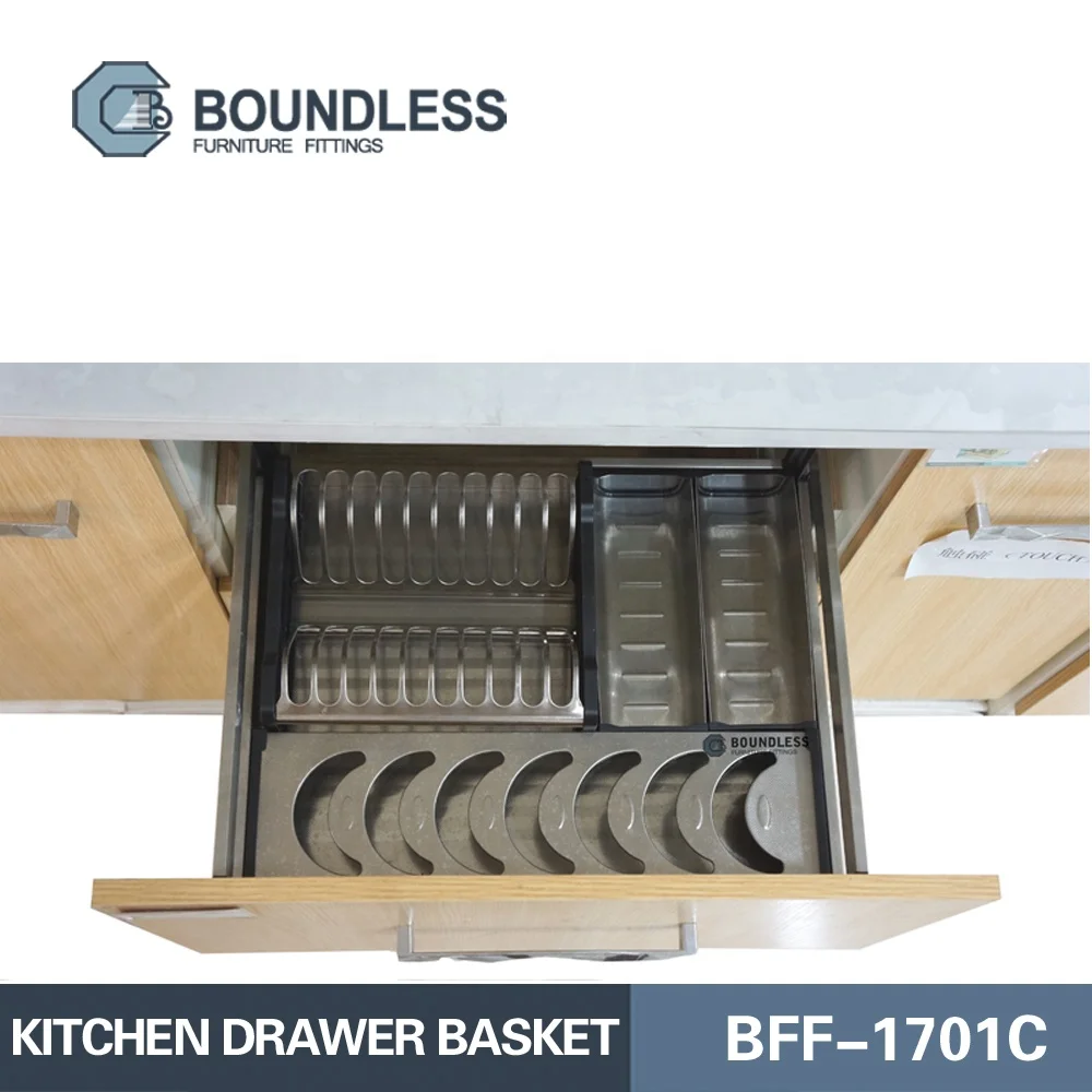 Kitchen cabinet Stainless Steel Pull-out basket Storage basket Organizer Kitchen fittings