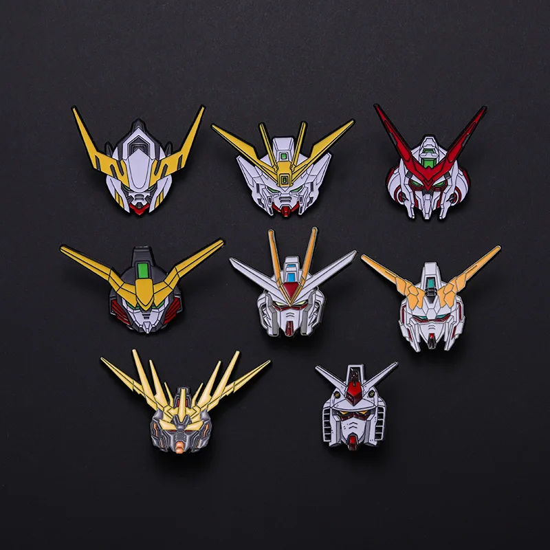 Anime Robot Gundam Series Alloy Brooch Personality Mech Warrior Styling Badge Soft Enamel Pin