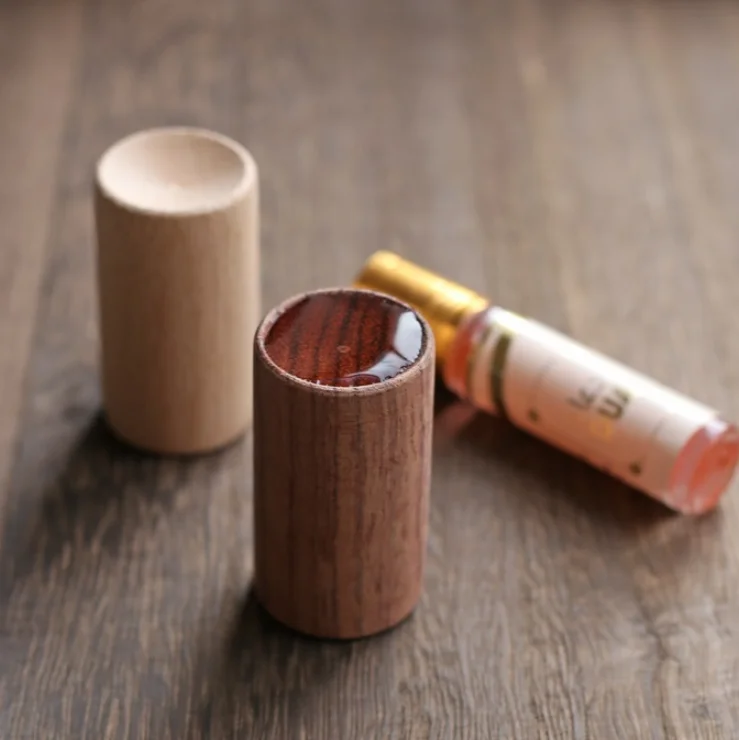 Walnut Wood Pillar Shape Aroma Wood Diffuser for Essential Oil
