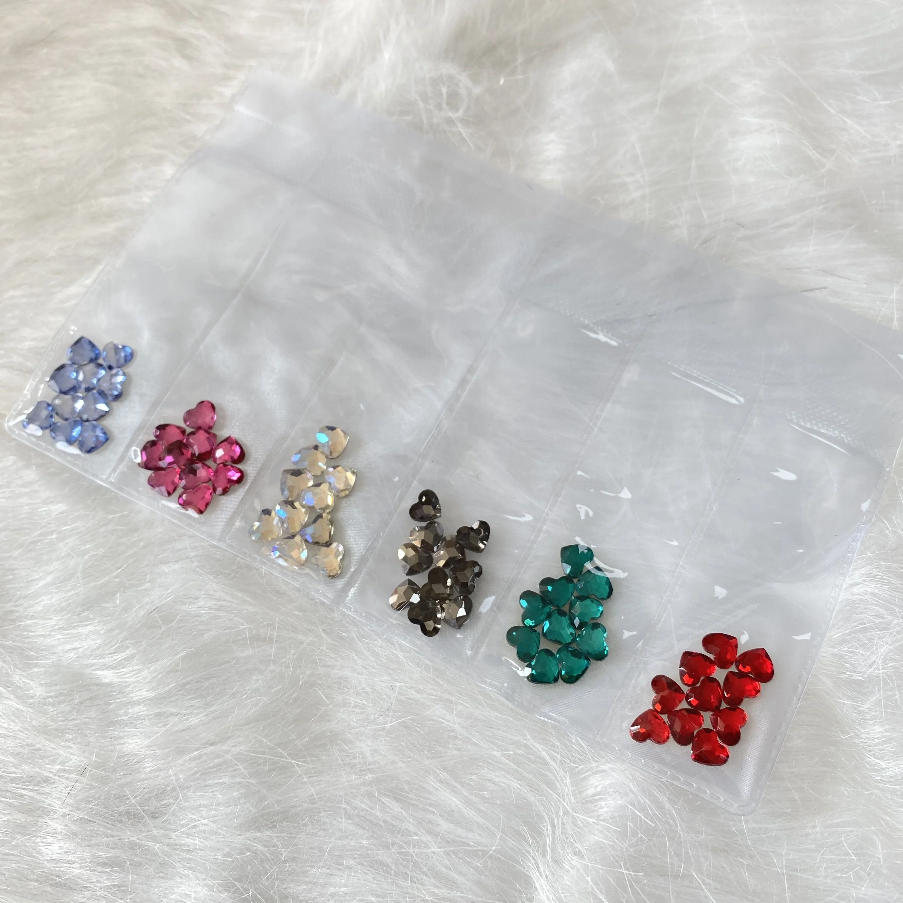 
6 girds K9 crystal glass AB Flat Back Nail rhinestone 3d shinny rhinestone for Nail Art decoration 