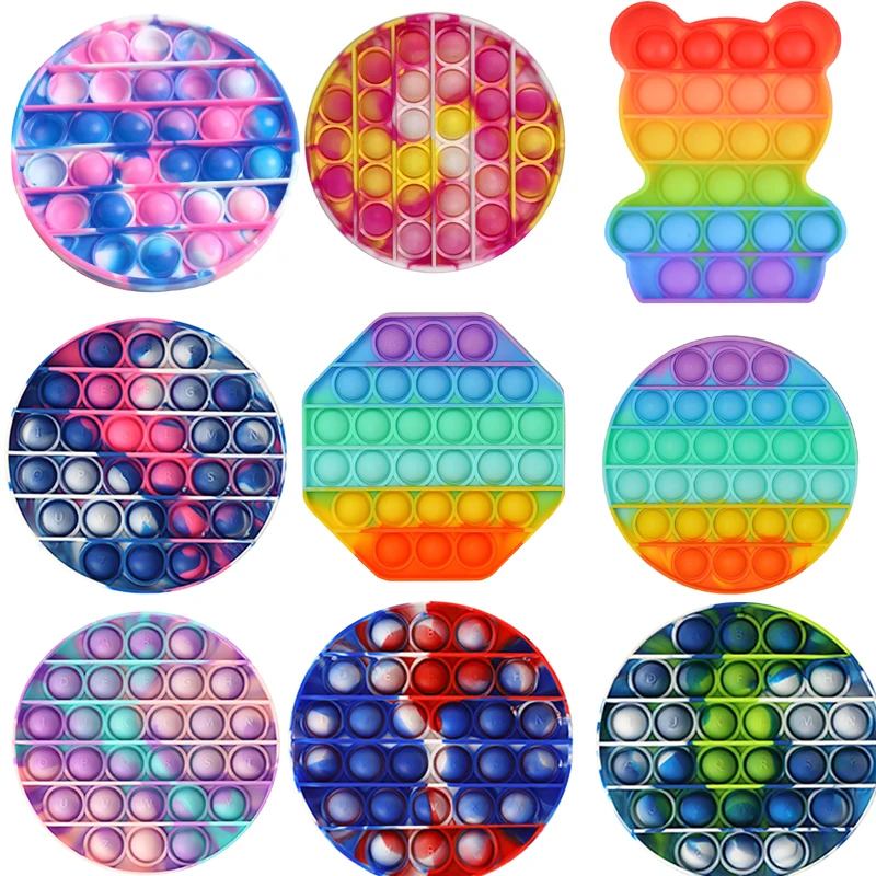 New Autism Special Needs Stress Reliever Toy Silicone Stress Reliever Toy Push pop Bubble Sensory Fidget Toy