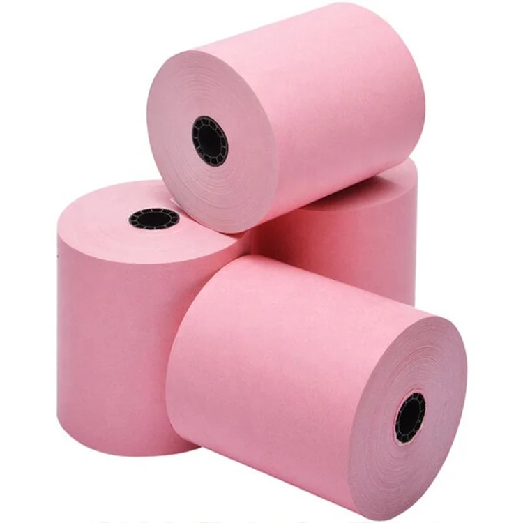 Factory custom Colour Thermal Paper Roll Printing Cash Register paper Popular Pink Yellow Blue Green Orange Thermal Roll