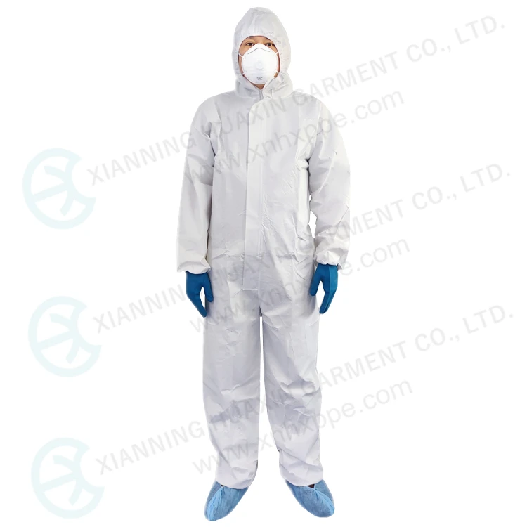 Disposable Safety Suit for Food Industry Type 5/6 Disposable Microporous Coverall