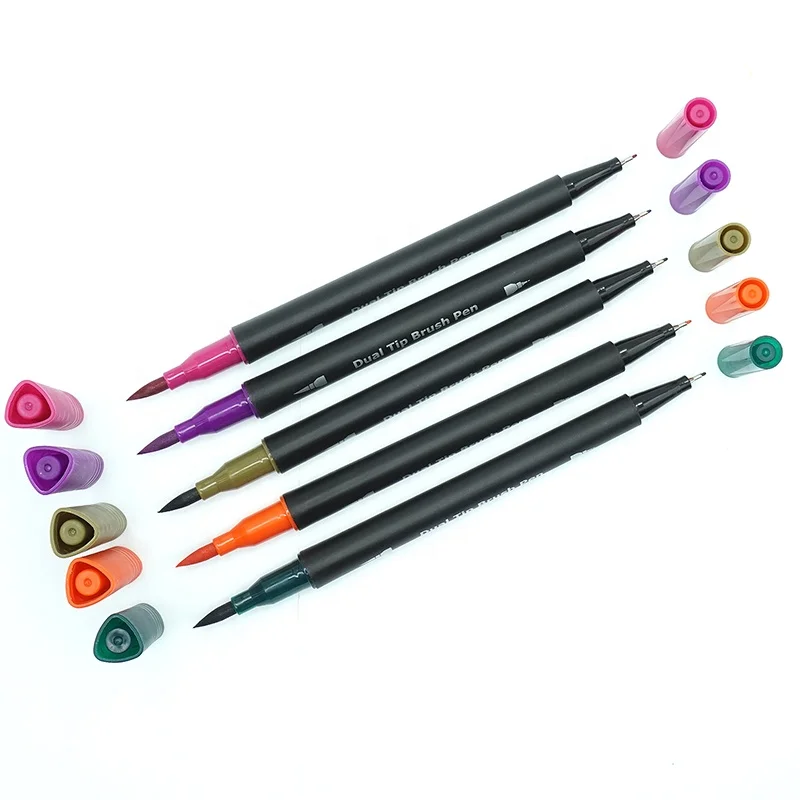 Хорошее качество, кисть с двойным наконечником, сублимационный хайлайтер, цветные карандаши для рисования