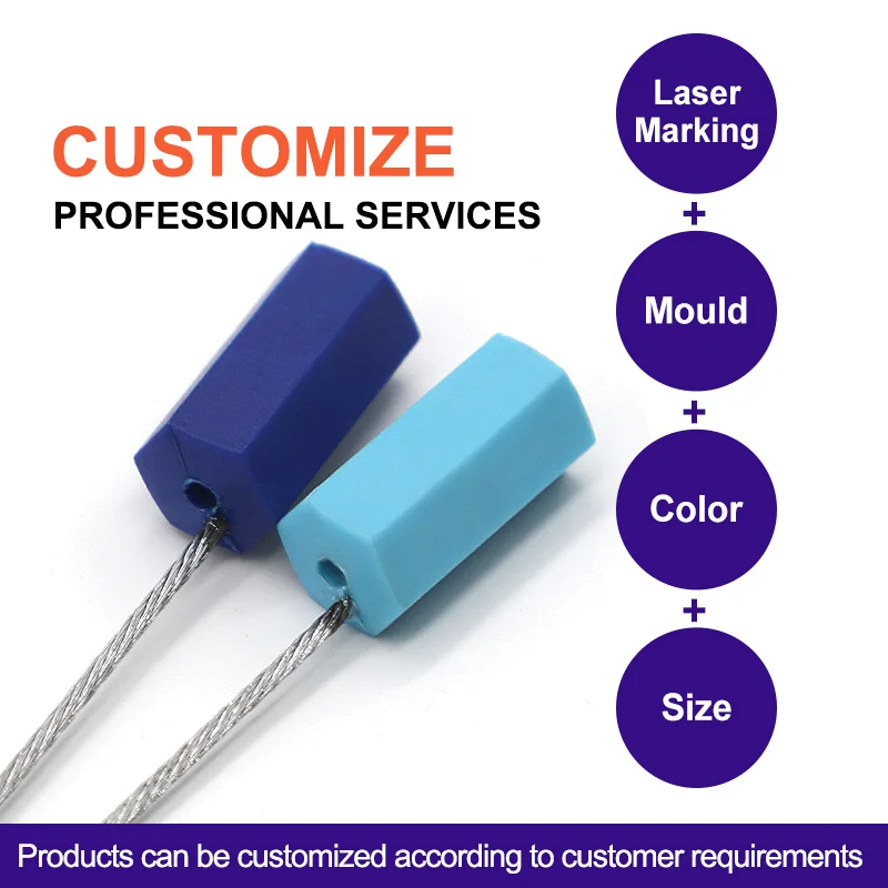 TXCS 201 Barcode container security aluminium cable seal with LOGO