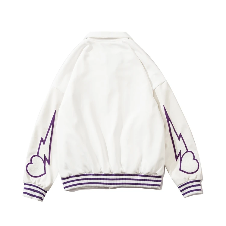 European and American new products men and women towel embroidery letters couple windbreaker autumn and winter jacket