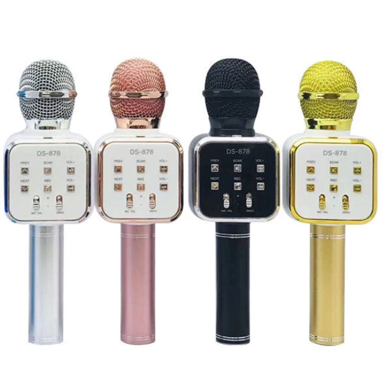 Wholesale Luxury Custom Wireless Karaoke Professional Microphone Speaker Consender Handheld Studio Microphone for Smartphone