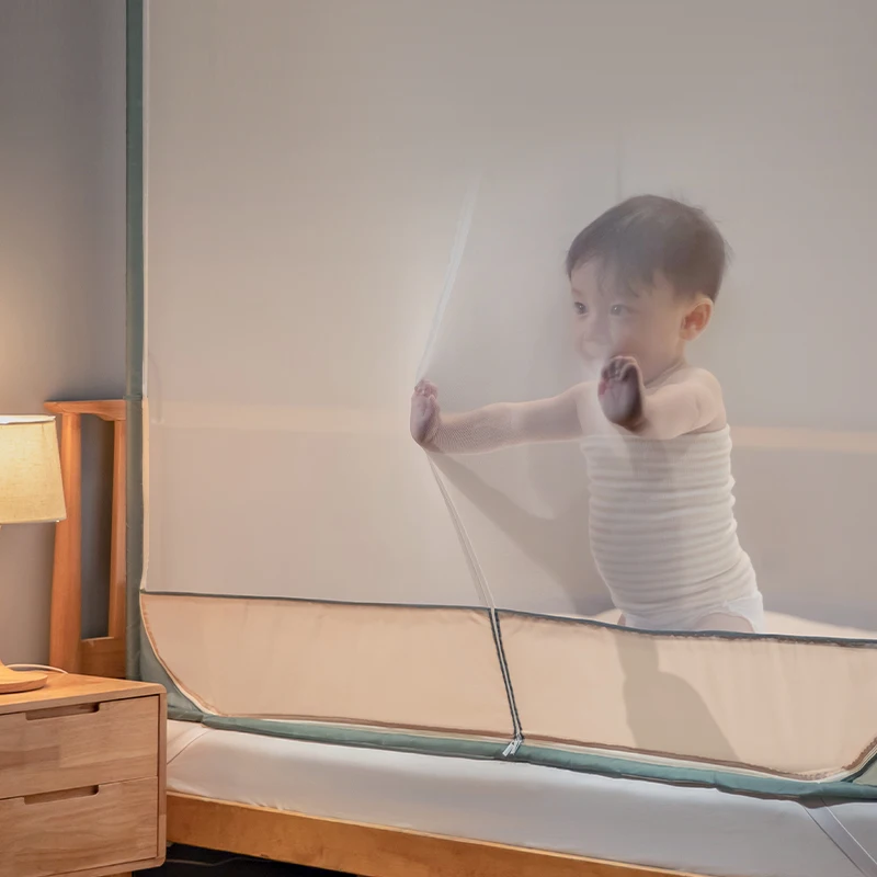 Mosquito Net Fabric Square Bed Net,Anti-Falling Bed Canopy For Outdoor Trips Camping Canopy On The Bed