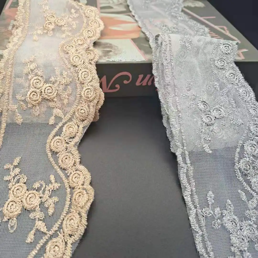
Hot Selling 100%Polyster French Bridal Embroidery White Lace Fabric Online 