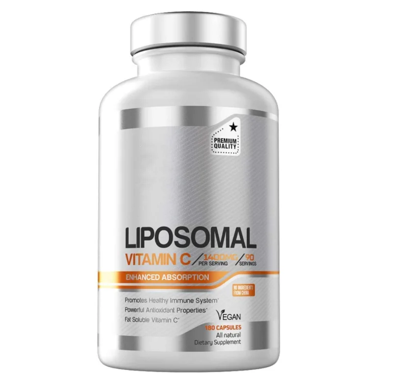 
Liposomal Vitamin C Vegan Capsules Fat Soluble High Absorption VIT C- Supports Healthy Immune System & Collagen Booster 