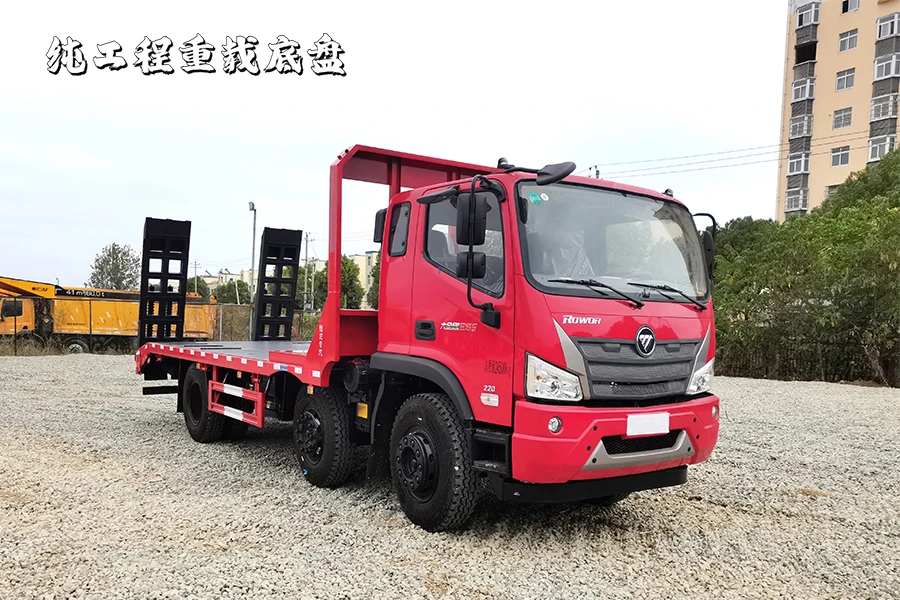 Factory direct price FOTON Donkey Kong ES 5 220hp short three-axis flat plate transporter truck tow trucks & wreckers truck