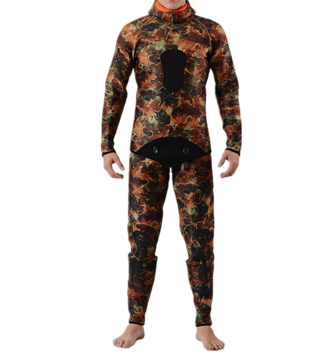 5mm camo Amazon Spearfishing Wetsuit Diving Suits Hood Wetsuits