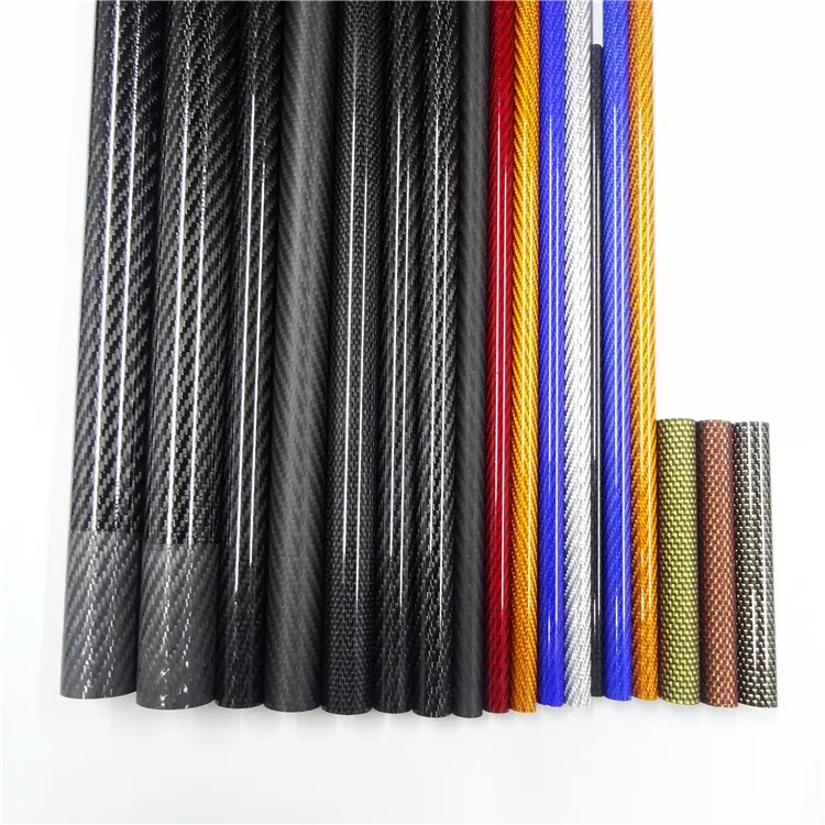 Carbon Fiber Manufacturing Colored 3K  Carbon Pipe Matte Glossy Finish