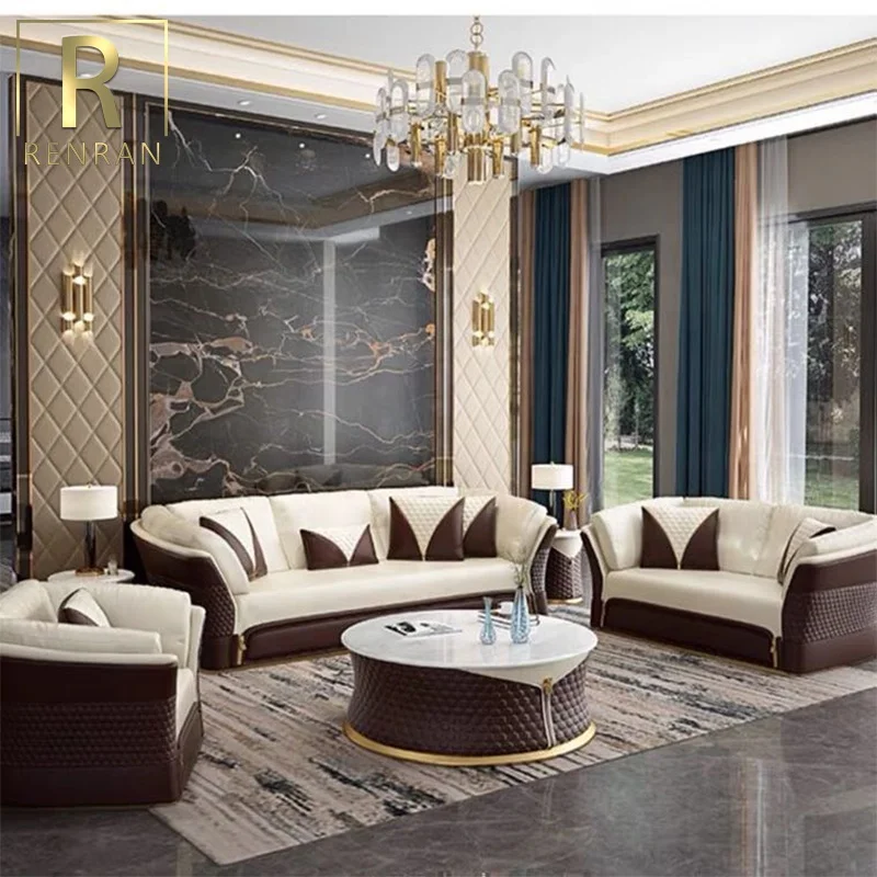 Nordic elegant sofa modern design couch living room sofa good quality used italy Leather sofa