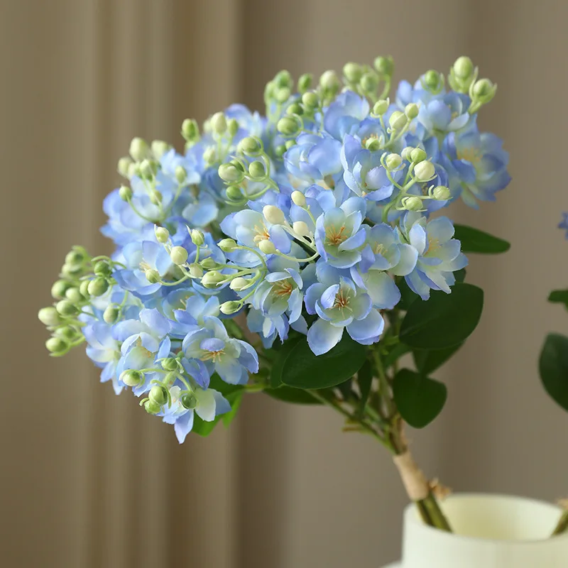 Artificial Bouquet of Letters 5 Fork Small Chrysanthemum Jasmine  Wedding Hand Bouquet Road Lead Flower Wall Plants